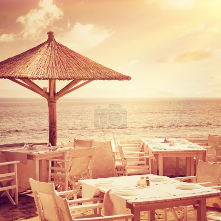 Cozy restaurant on the beach