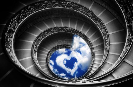 Path to love - the famous spiral stairs in vatican museum (Rome)