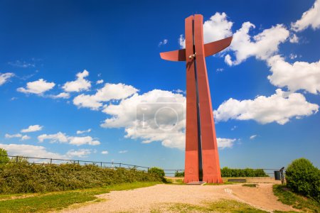 Millenium cross on the hill in Gdansk