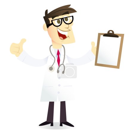 Cartoon Doctor With Good Medical Report
