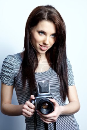 Woman with camera