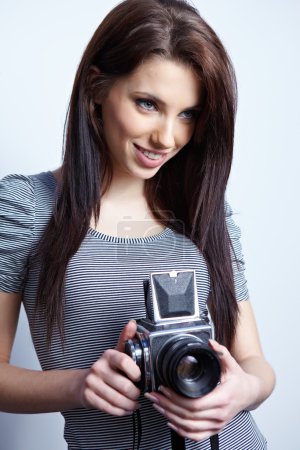 Woman with camera