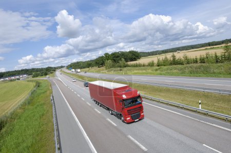 Truck transport on highway