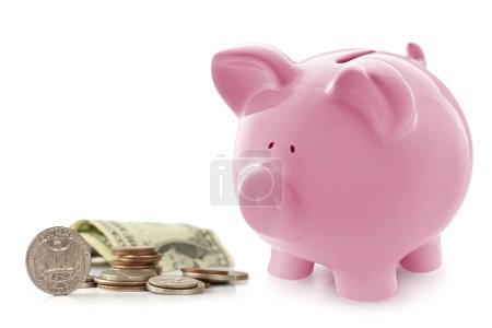 Piggy Bank with Money