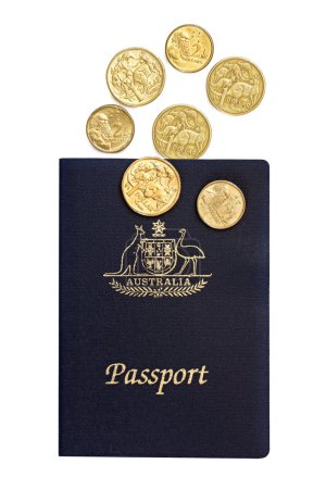 Australian Passport and Coins