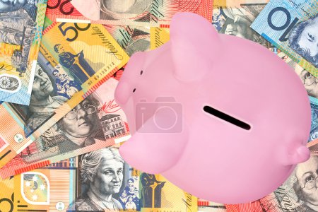 Piggy Bank on Australian Money