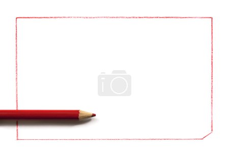 Red Pencil with Border