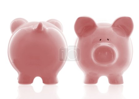 Pink Piggybank Front and Back