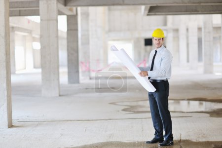 Architect on construction site