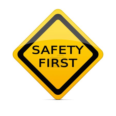 SAFETY FIRST sign with clipping path