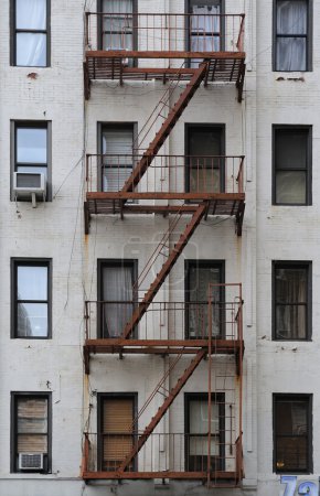 New York City building stairway