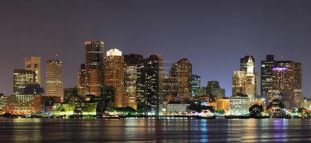 Boston night panorama