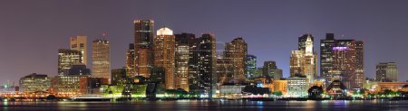 Boston night panorama