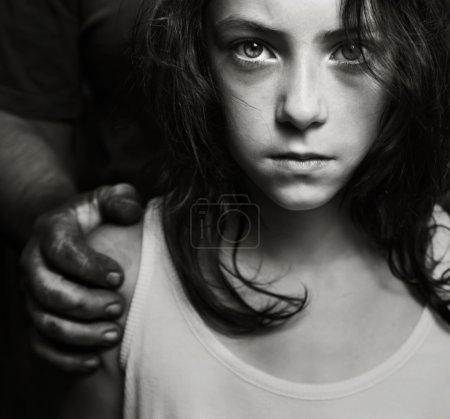 Fear abuse or domestic violence concept