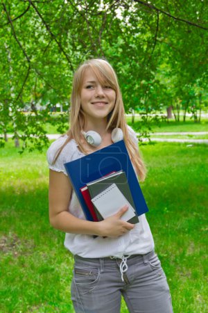Student in the park