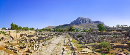 Ruins of town in Corinth, Greece