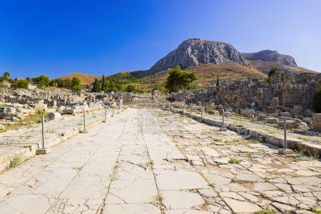 Ruins of town in Corinth, Greece