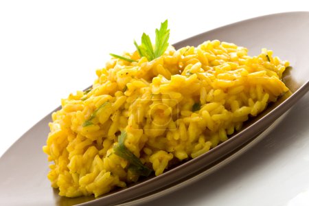 Risotto with Saffron Isolated
