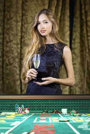 Woman in a casino