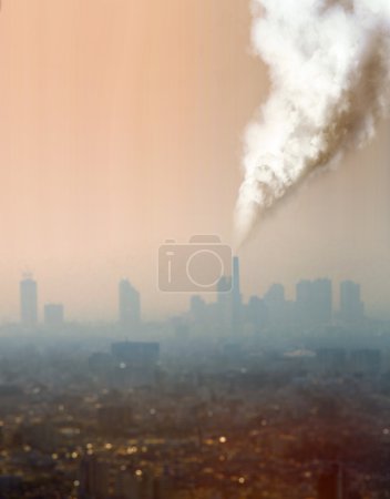 Atmospheric air pollution from factory