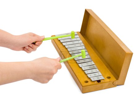 Hands and xylophone