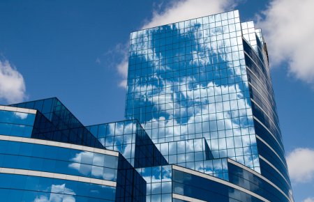 Glass Building in Blue