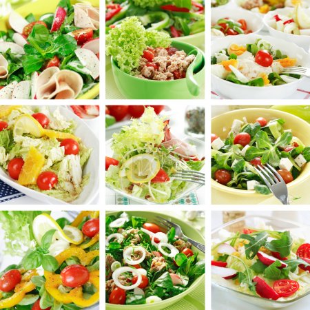 Healthy food collage