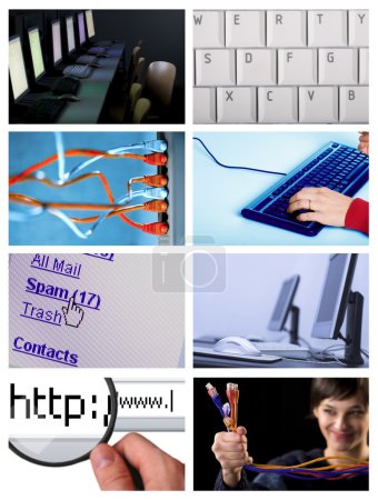 Internet technology collage