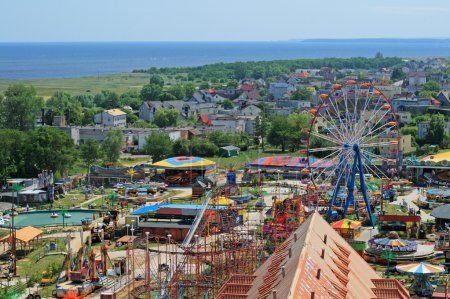 Aerial view of the amusement park