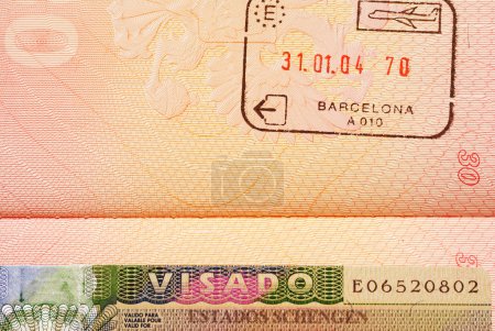 Entry stamps & visa