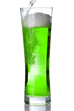 Pouring green beer