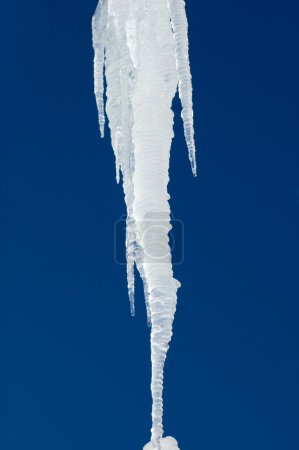 Melting Icicles against sky background