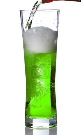 Pouring green beer