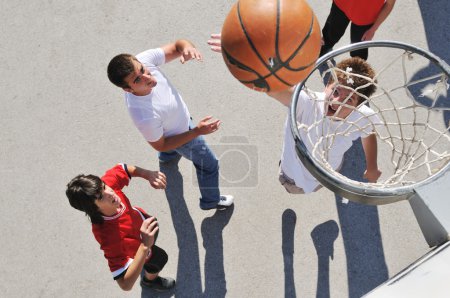 Street basketball, playing basketball outdoor