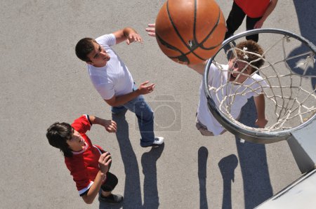 Street basketball, playing basketball outdoor