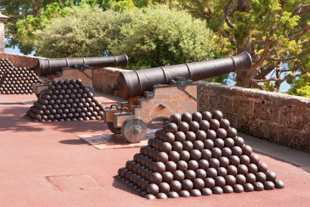Cannon and cannon balls. Monaco