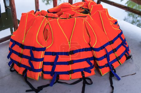 Orange life jackets