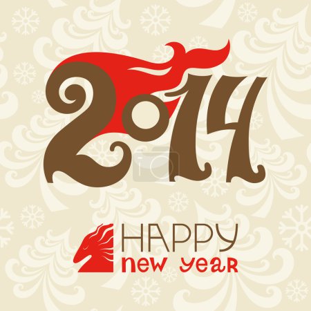 Happy new year 2014 text design
