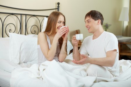 Couple having tea