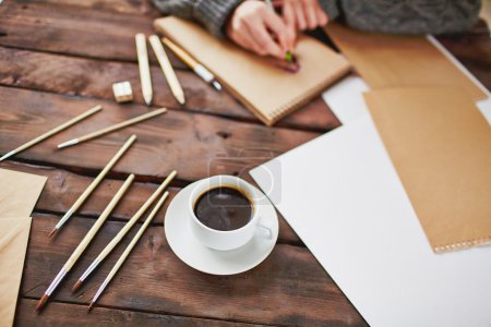 Coffee and art objects