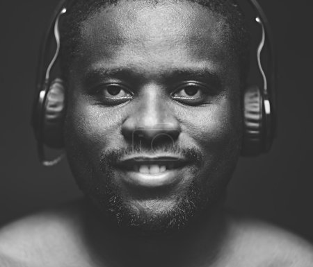 African-American guy with headphones