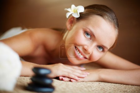 Female  enjoying spa