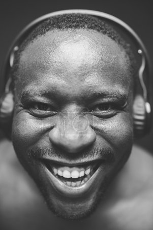 African-American guy with headphones