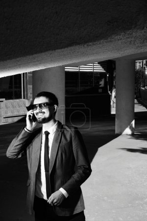 Businessman calling