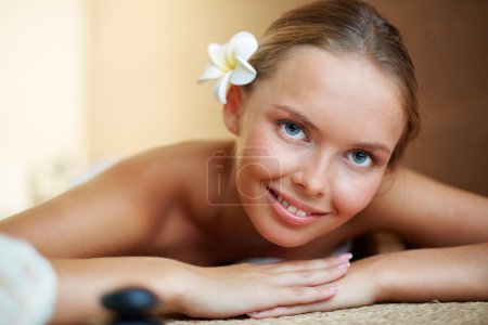 Female ready for massage