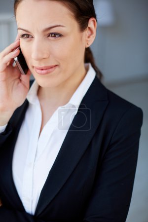 Employee speaking on cellphone