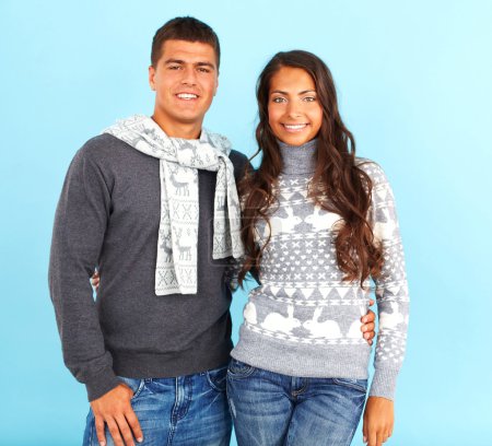 Couple in pullovers