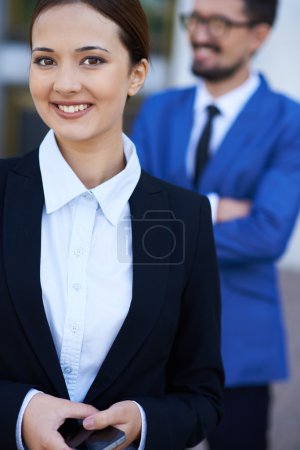 Businesswoman with cellphone