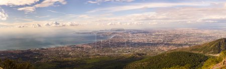 Panorama of Naples. View from Mount Vesuvius. Italy