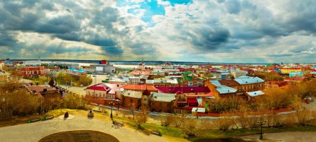 The panorama of the Tomsk town (Russia)